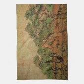 Olive Picking door Vincent van Gogh Theedoek (Verticaal)