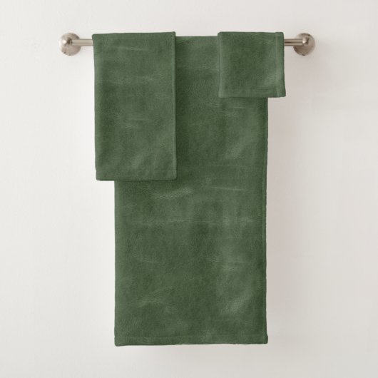 Olive Pistache Groene Kerst Textuur Bad Handdoek (Insitu)