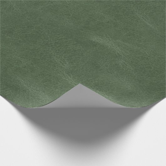 Olive Pistache Groene Kerst Textuur Cadeaupapier (Hoek)