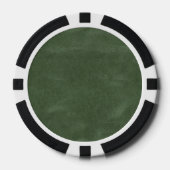 Olive Pistache Groene Kerst Textuur Poker Chips (Voorkant)