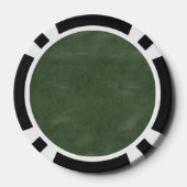 Olive Pistache Groene Kerst Textuur Poker Chips (Achterkant)