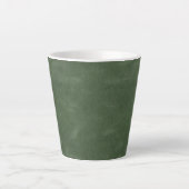 Olive Pistache Groene Textuur Kerstmis Latte Mok (Voorkant)