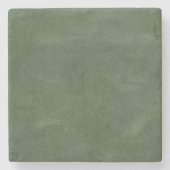 Olive Pistache Groene Textuur Kerstmis Stenen Onderzetter (Voorkant)