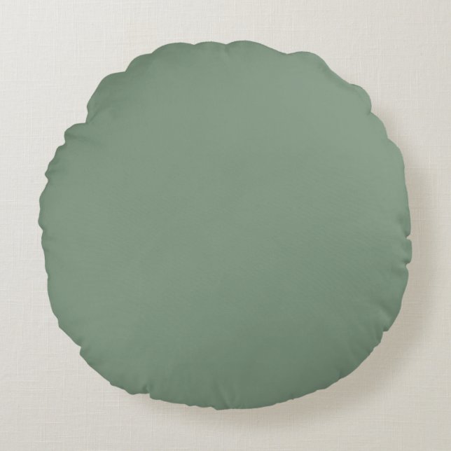 Olive Pistachio Green Christmas Rond Kussen (Voorkant)