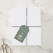 Olive Pistachio Mint Groene Kerstboom Cadeaulabel (Met Touw)