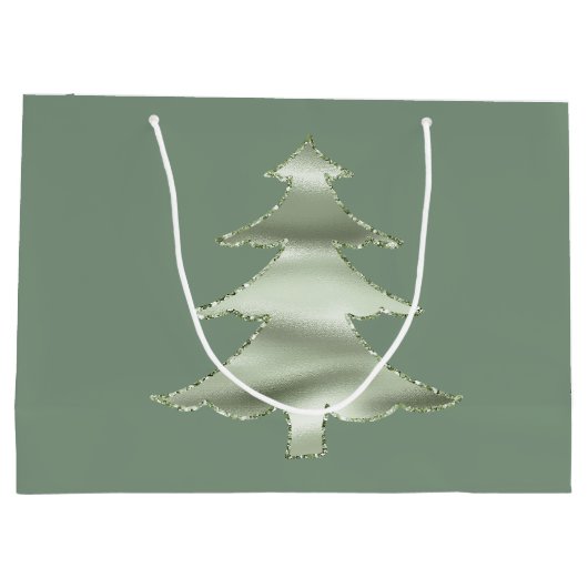 Olive Pistachio Mint Groene Kerstboom Groot Cadeauzakje (Achterkant)