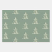 Olive Pistachio Mint Groene Kerstboom Inpakpapier Vel (Voorkant 3)