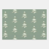 Olive Pistachio Mint Groene Kerstboom Inpakpapier Vel (Voorkant)