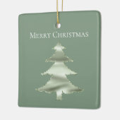 Olive Pistachio Mint Groene Kerstboom Keramisch Ornament (Links)