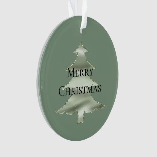 Olive Pistachio Mint Groene Kerstboom Ornament (voorkant)