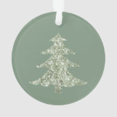 Olive Pistachio Mint Groene Kerstboom Ornament (achterkant)