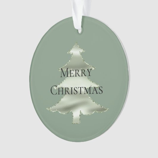Olive Pistachio Mint Groene Kerstboom Ornament (voorkant)