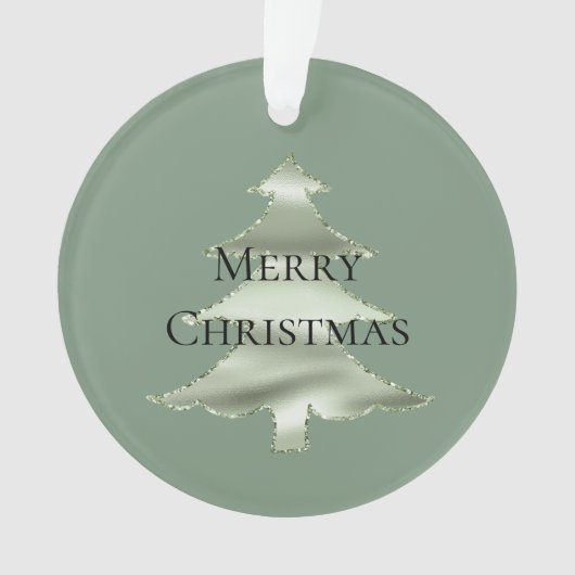 Olive Pistachio Mint Groene Kerstboom Ornament (voorkant)