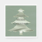 Olive Pistachio Mint Groene Kerstboom Servet (Voorkant)