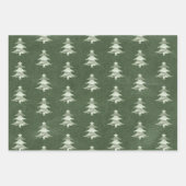 Olive Pistachio Mint Groene Kerstboom Textuur Inpakpapier Vel (Voorkant 2)