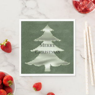 Olive Pistachio Mint Groene Kerstboom Textuur Servet