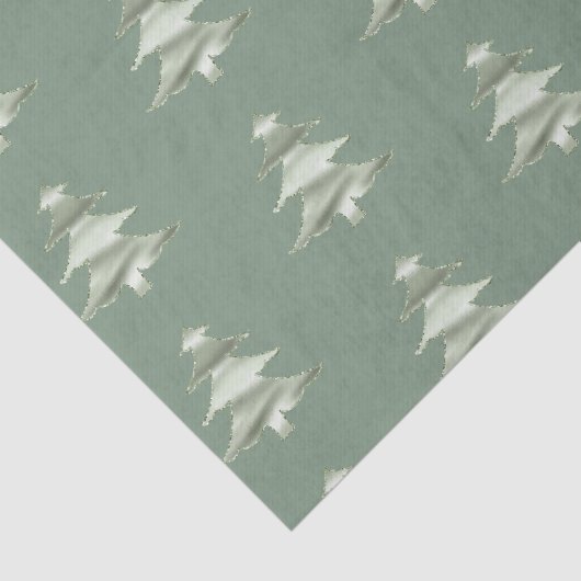 Olive Pistachio Mint Groene Kerstboom Tissuepapier (Detail)