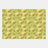 Olive Plant Branches Green Pattern Inpakpapier Vel (Voorkant 3)