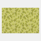 Olive Plant Branches Green Pattern Inpakpapier Vel (Voorkant 2)