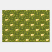 Olive Plant Branches Green Pattern Inpakpapier Vel (Voorkant)