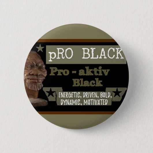 Olive pRO BLACK-toets Ronde Button 5,7 Cm (Voorkant)