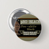 Olive pRO BLACK-toets Ronde Button 5,7 Cm (Voorkant /achterkant)