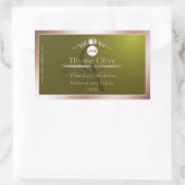 Olive Product Label Rose Gold Frame Logo Monogram (Tas)