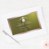 Olive Product Label Rose Gold Frame Logo Monogram (Envelop)