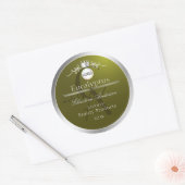 Olive Product Label Silver Frame Logo and Monogram (Envelop)