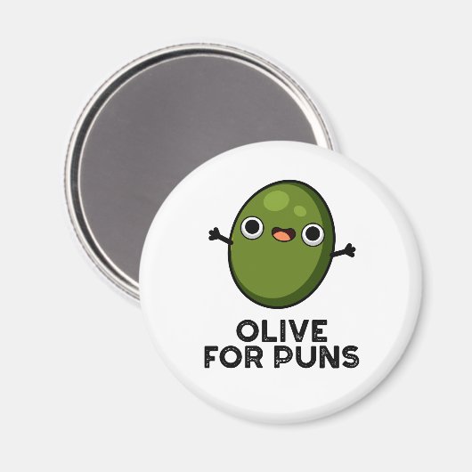 Olive Puns Grappige Olive Fruit Pun Magneet (Voorkant / Achterkant)