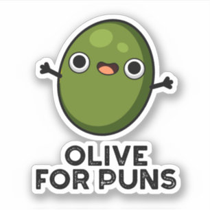 Olive Puns Grappige Olive Fruit Pun Sticker