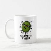 Olive-r Twist Funny Fruit Olive Pun Koffiemok (Links)