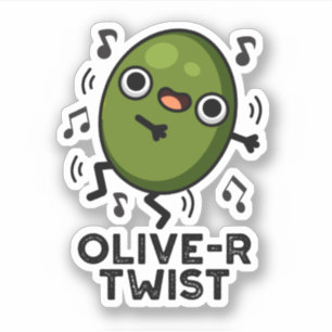 Olive-r Twist Funny Fruit Olive Pun Sticker