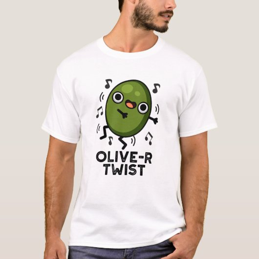 Olive-r Twist Funny Fruit Olive Pun T-shirt (Voorkant)