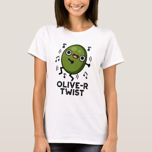 Olive-r Twist Funny Fruit Olive Pun T-shirt (Voorkant)