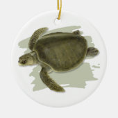 Olive Ridley Zee Turtle Ceramic Ornament (Voorkant)