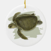 Olive Ridley Zee Turtle Ceramic Ornament (Achterkant)