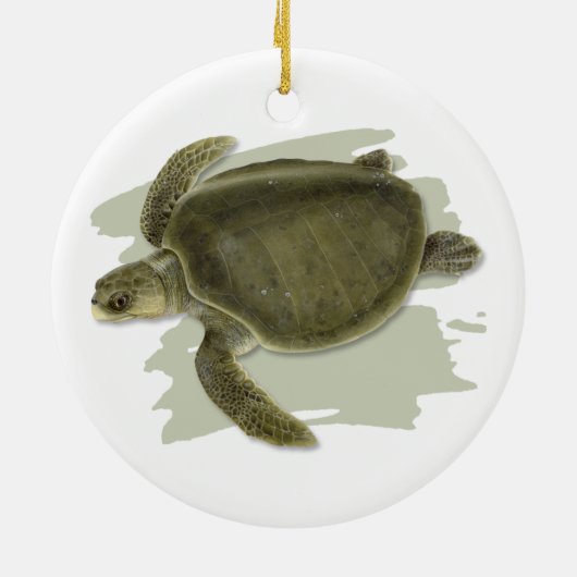 Olive Ridley Zee Turtle Ceramic Ornament (Achterkant)
