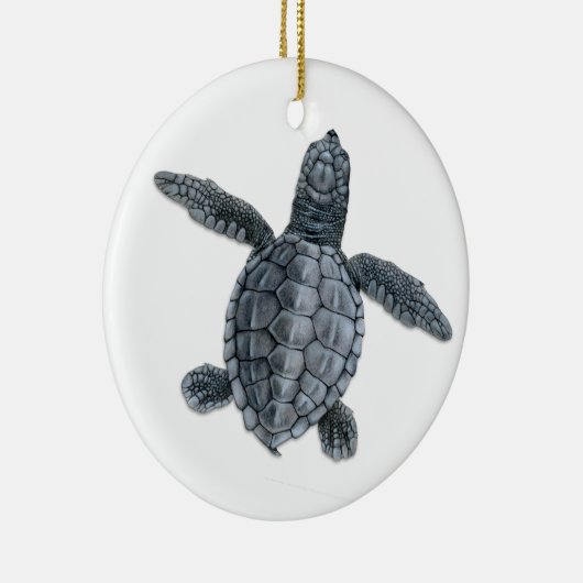 Olive Ridley Zee Turtle Hatchling Ornament (Rechts)