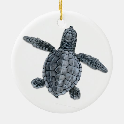 Olive Ridley Zee Turtle Hatchling Ornament (Achterkant)