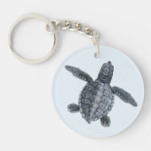 Olive Ridley Zee Turtle Hatchling Sleutelhanger (Voorkant)