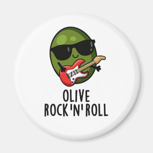 Olive Rock En Roll Grappige Rocker Olive Pun Magneet