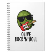 Olive Rock En Roll Grappige Rocker Olive Pun Notitieboek (Voorkant)
