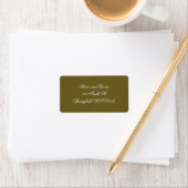 Olive Rococo Return Address Label (Insitu)