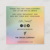 Olive roze hitte Trendy Media Insert Visitekaartje (Achterkant)