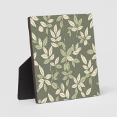 Olive Sage Botanical Leaves Pattern  Fotoplaat (Voorkant)