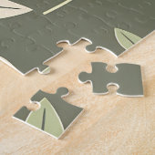 Olive Sage Botanical Leaves Pattern Legpuzzel (Zijkant)