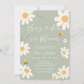 Olive Sage Daisy Retro Bay Bee Baby shower Kaart (Voorkant)