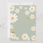 Olive Sage Daisy Retro Mama naar Bee Baby shower Kaart (Achterkant)