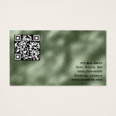 Olive Sage Green Metallic Folie Visitekaartje (Achterkant)